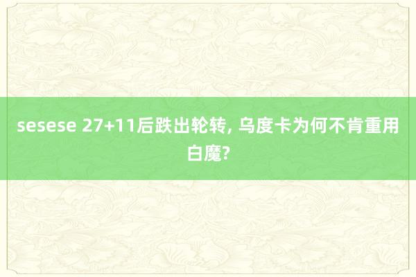 sesese 27+11后跌出轮转， 乌度卡为何不肯重用白魔?