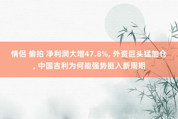 情侣 偷拍 净利润大增47.8%， 外资巨头猛加仓， 中国吉利为何能强势挺入新周期
