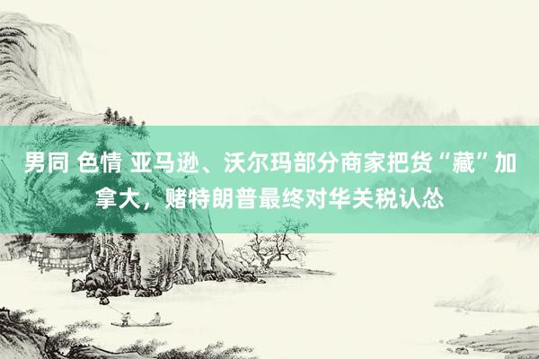 男同 色情 亚马逊、沃尔玛部分商家把货“藏”加拿大，赌特朗普最终对华关税认怂
