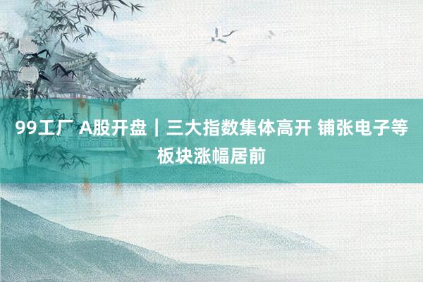 99工厂 A股开盘｜三大指数集体高开 铺张电子等板块涨幅居前